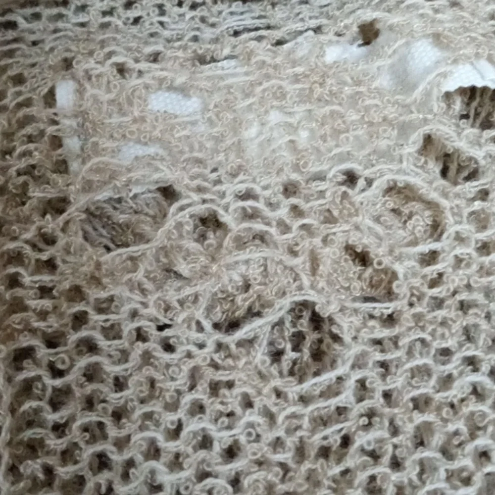 Treasure and Bond taupe open knit hoodie